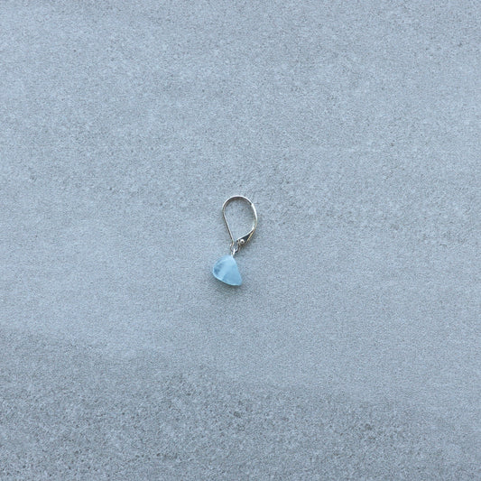 drop aquamarine earring