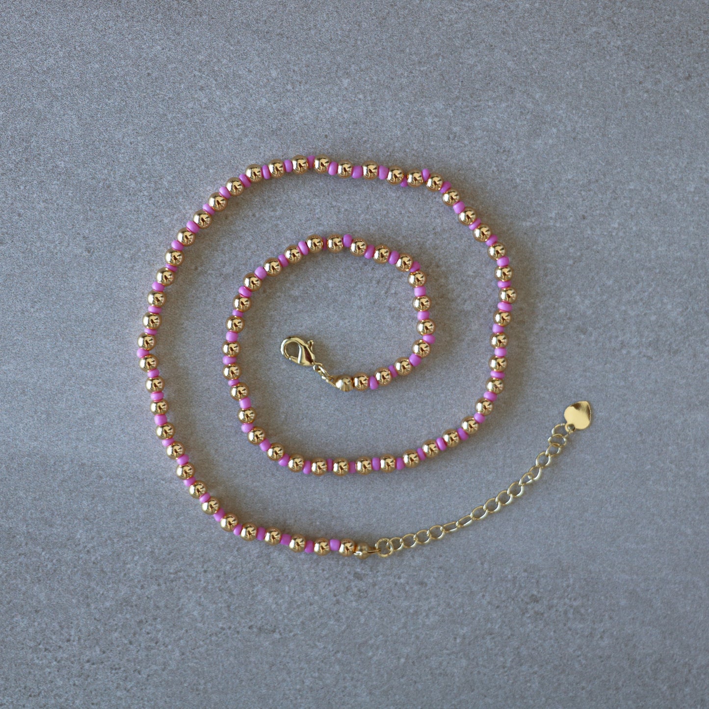 pink sum necklace