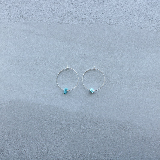 hoop turquoise earring